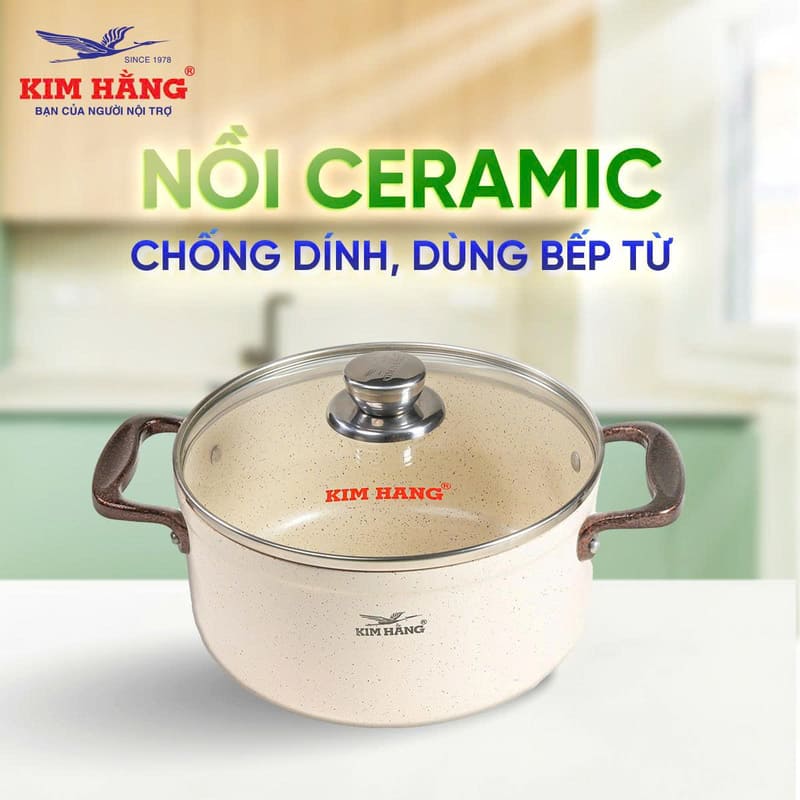 Nồi chống dính Ceramic Kim Hằng size 24cm
