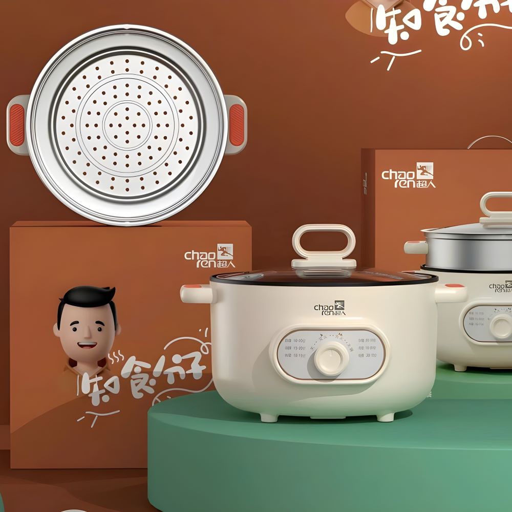Nồi lẩu điện đa năng AH 2 tầng tiện lợi