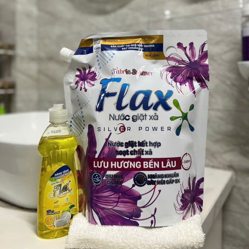 Nước giặt xả lưu hương bền lâu Flax túi 3.2kg