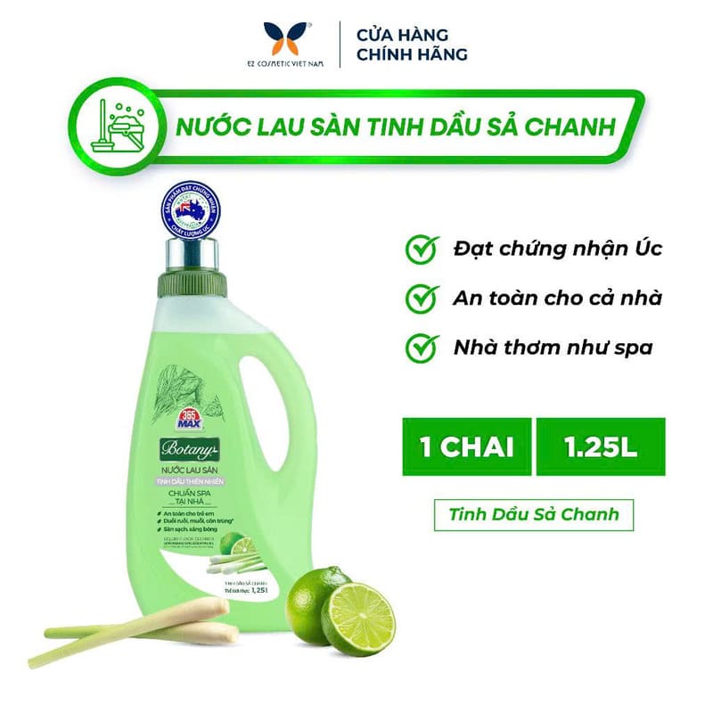 Nước lau sàn Botany tinh dầu sả chanh chai 1.25L