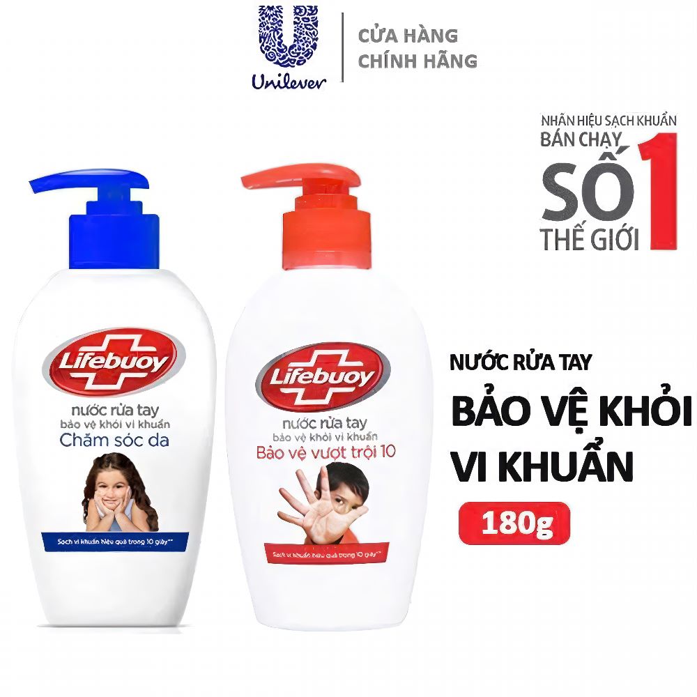 Nước rửa tay Life Bouy bảo vệ vượt trội chai 180g