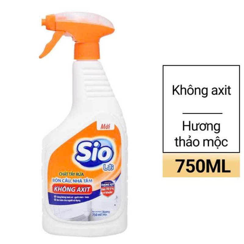 Nước tẩy bồn cầu Sio hương mộc chai xịt 750ml
