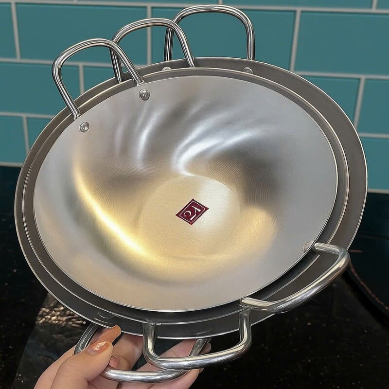 Set 3 chảo bầu nhôm 2 quai cao cấp size 24-26-28cm