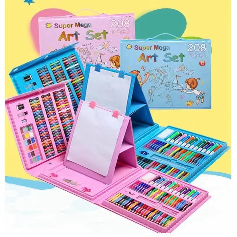 Bộ hộp bút chì màu 208 chi tiết cho bé