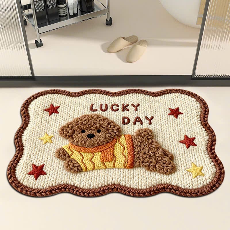 Thảm lau chân lông cừu chống trơn trượt sang xịn