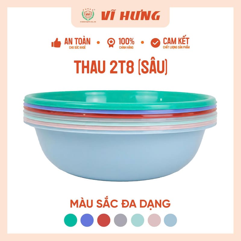 Thau nhựa tròn Sâu Vĩ Hưng 2T8 6620