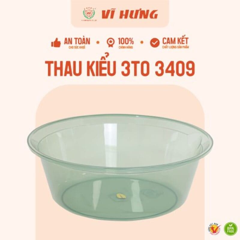 Thau nhựa tròn Kiểu Vĩ Hưng 3T0 3409