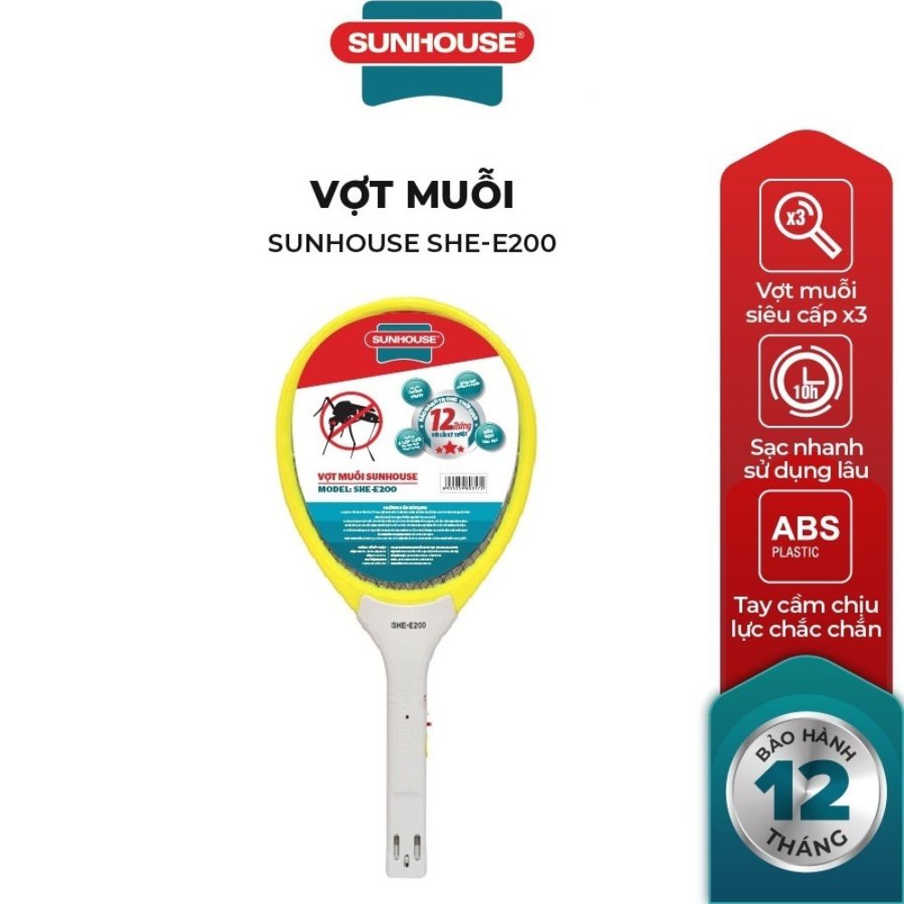 Vợt muỗi Sunhouse SHE-E200 cao cấp