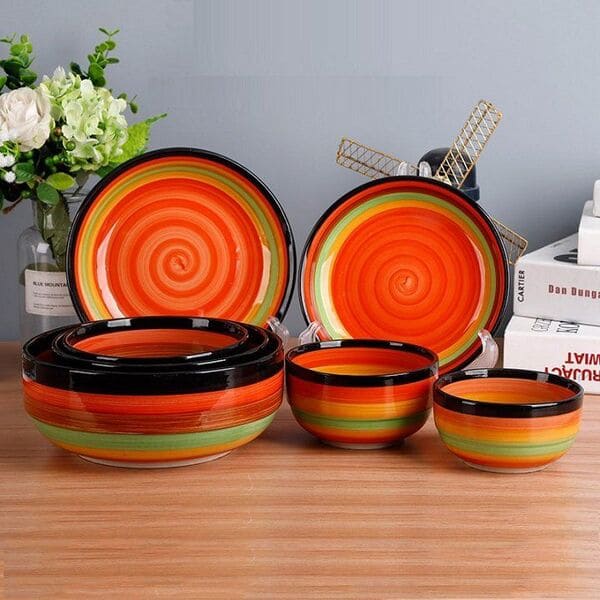 Tô sứ họa tiết cầu vồng số 7