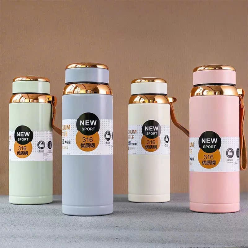 Bình giữ nhiệt viền vàng Vacuum New Sport 1000ml