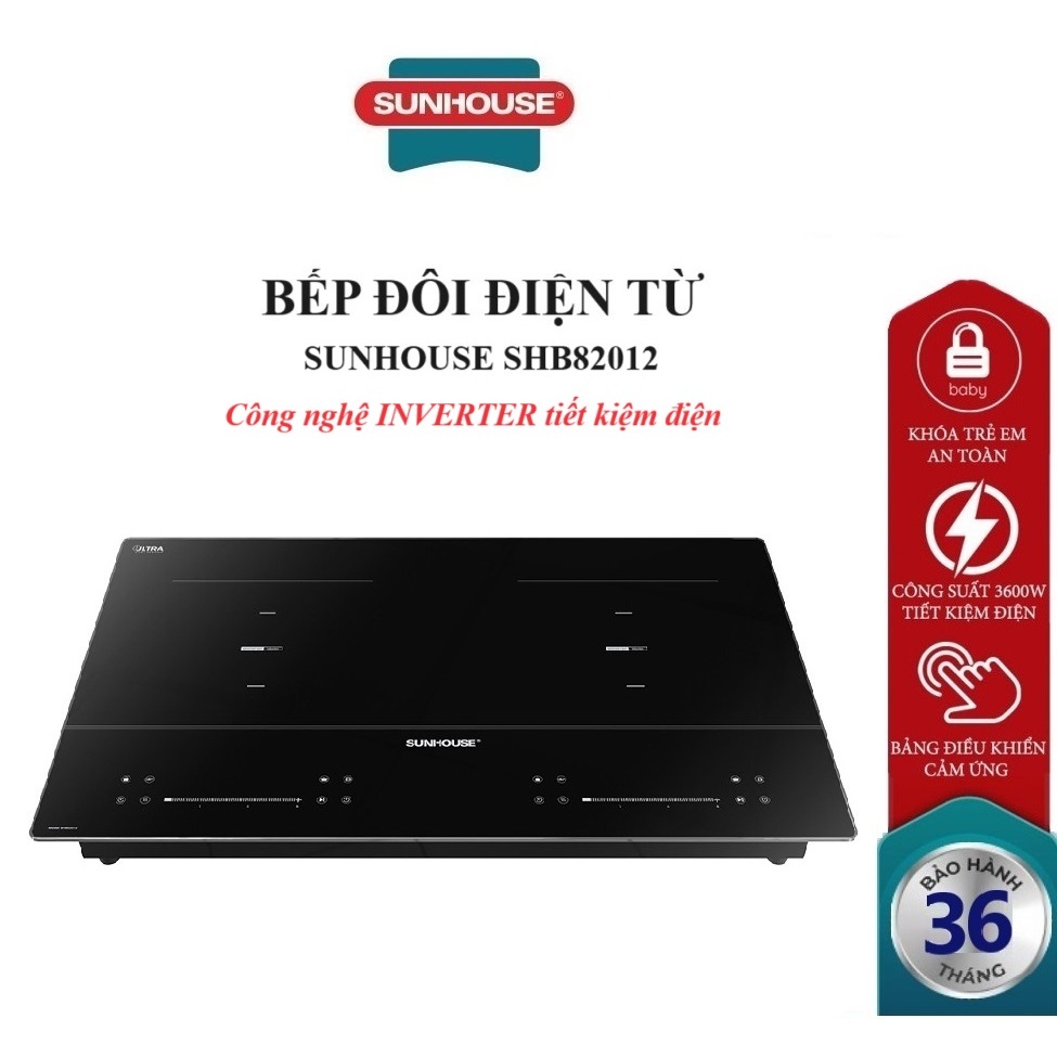 Bếp đôi điện từ Sunhouse SHB82012