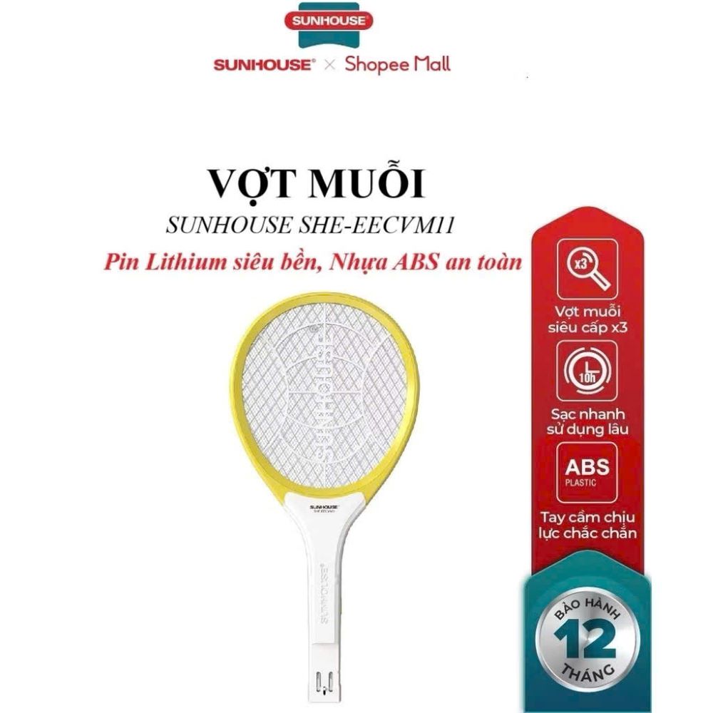 Vợt muỗi SUNHOUSE SHE-EECVM11