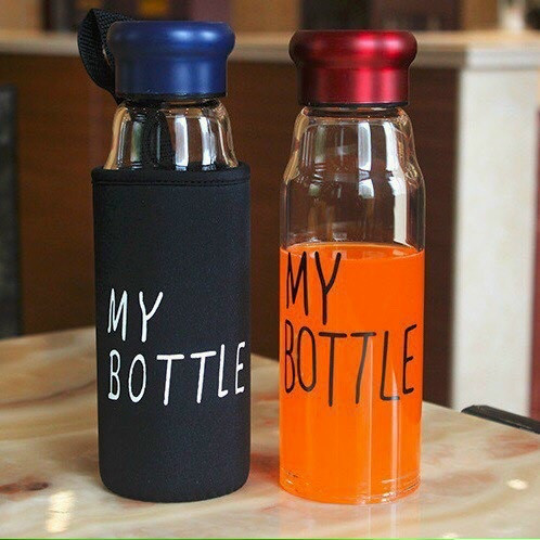 Bình nước thuỷ tinh My Bottle 550ml kèm túi