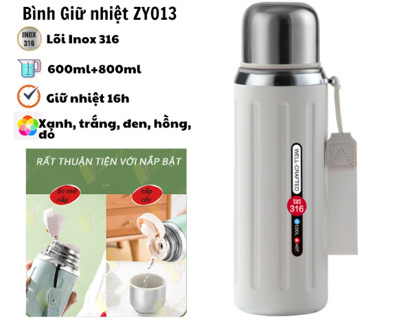 Bình giữ nhiệt có quai xách ZY-013 800ml