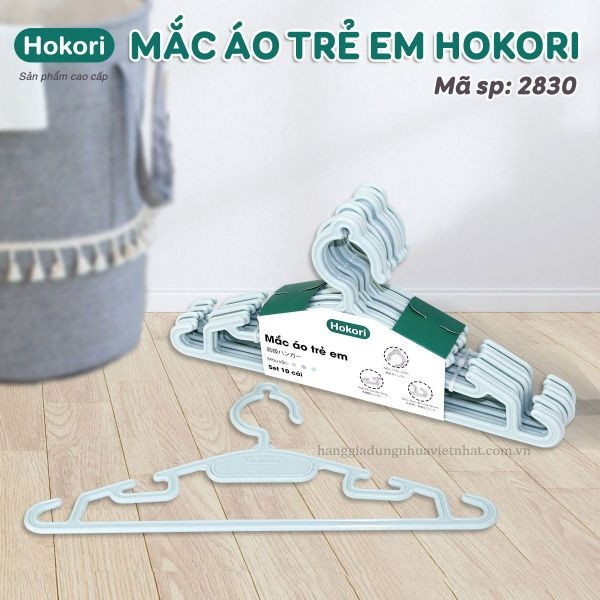 Set 10 móc áo trẻ em 2830 Hokori