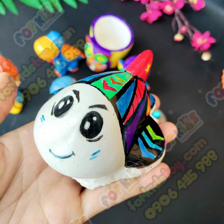 Bộ tô tượng thạch cao kèm khay màu và cọ vẽ cho bé