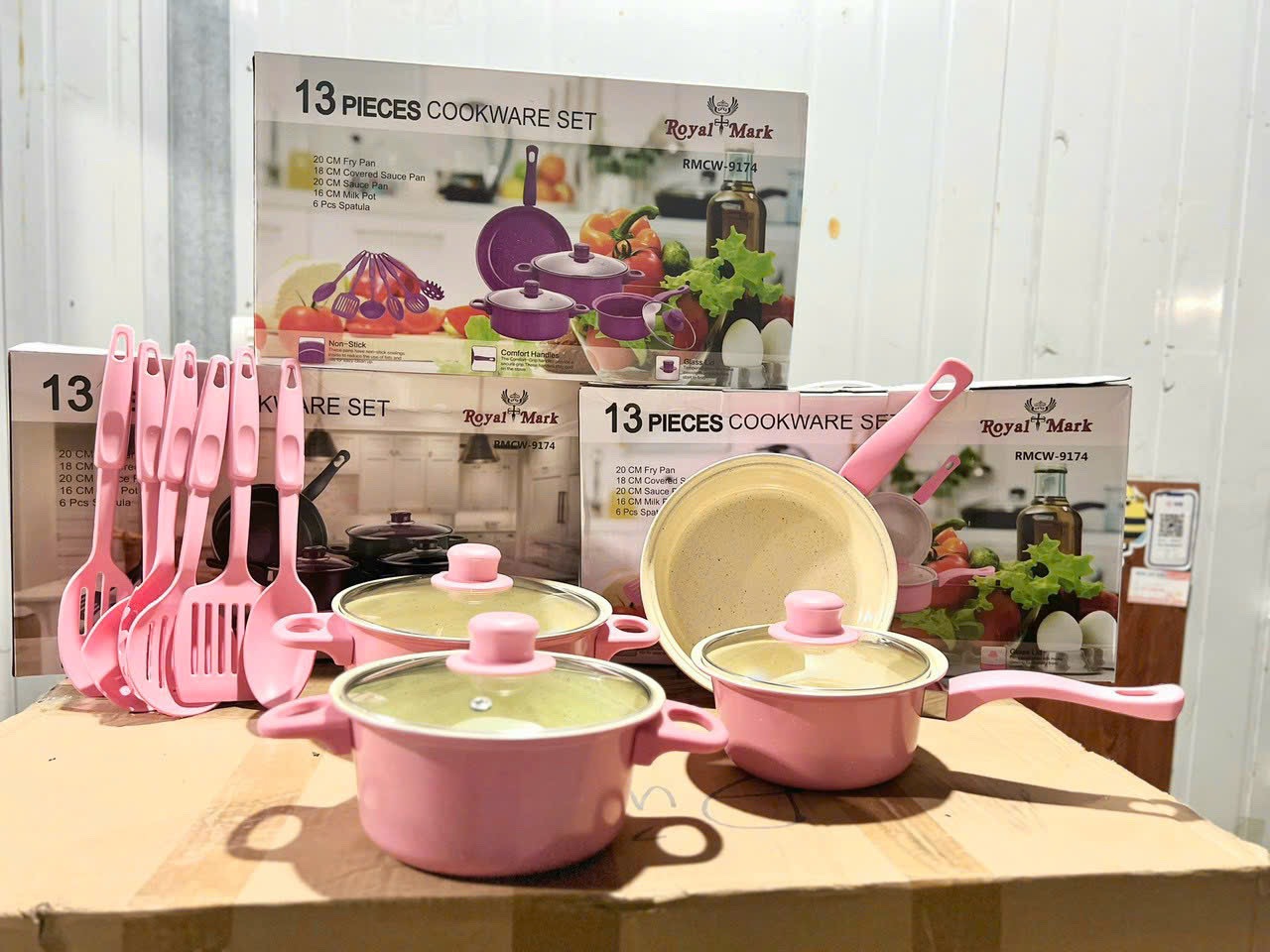 Bộ nồi 13 chi tiết nấu ăn Roya Mark chống dính