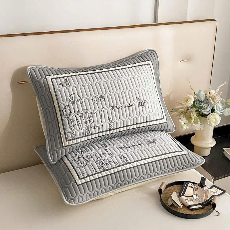 Bộ 2 vỏ gối nằm cao su non 3 lớp mềm mịn thoáng khí