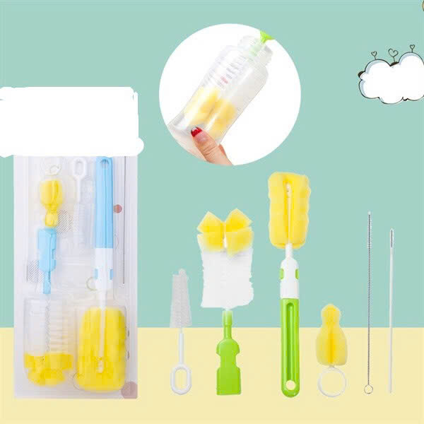 Bộ cọ rửa bình và ly 6 chi tiết tiện lợi