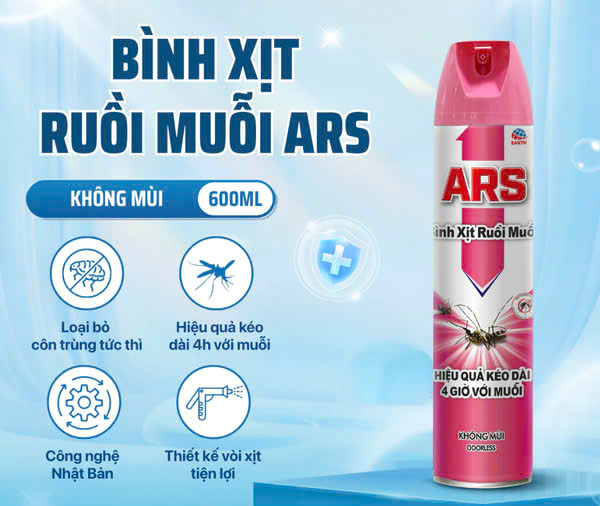 Bình xịt diệt côn trùng hiệu quả ARS PINK 600ml