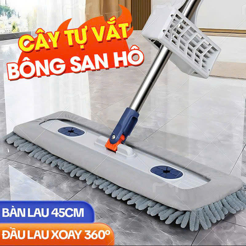 Cây lau nhà tự vắt kèm 3 bông lau san hô