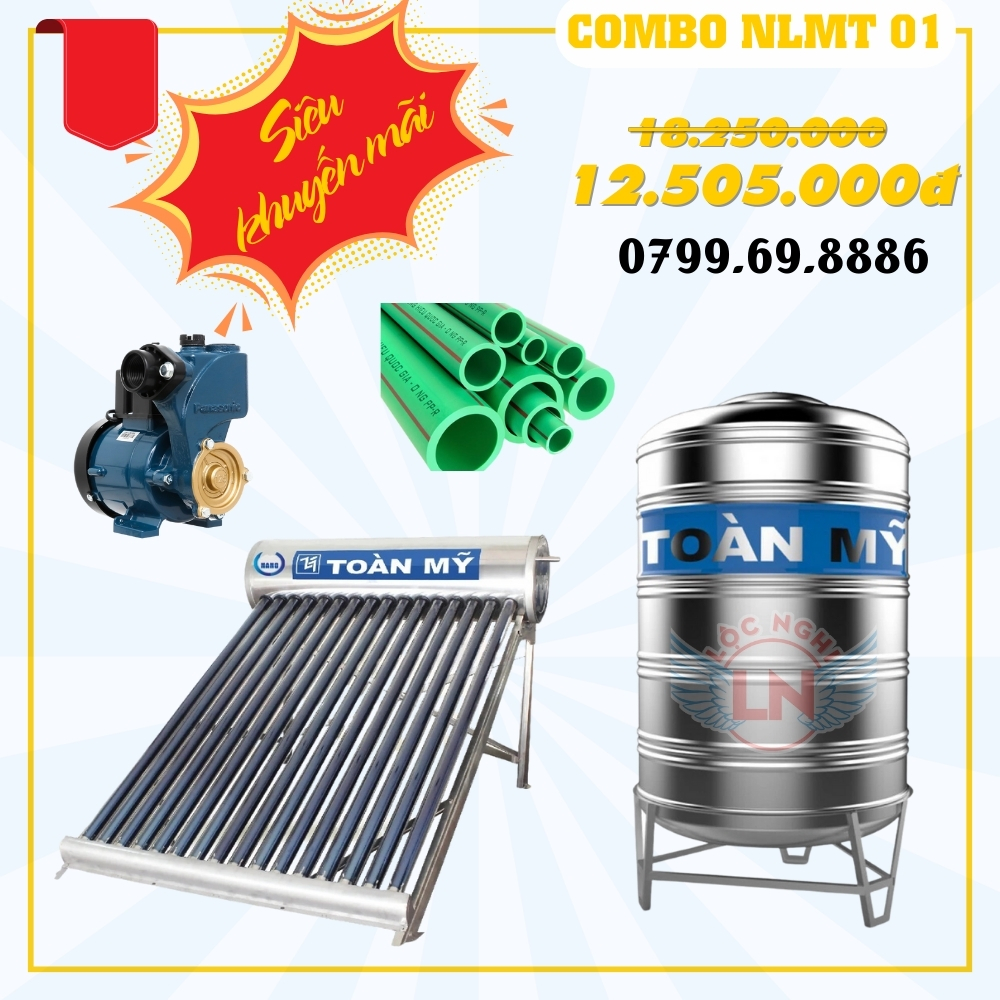 Combo Máy nước nóng năng lượng mặt trời