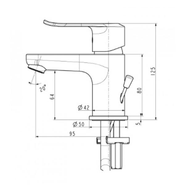 Vòi lavabo chậu rửa mặt American Standard WF-0701 nóng lạnh