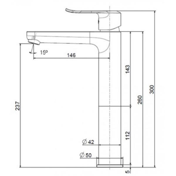 Vòi lavabo chậu rửa mặt American Standard WF-0703 nóng lạnh cổ cao