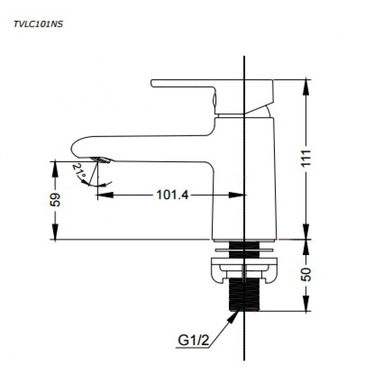 Vòi lavabo chậu rửa mặt TOTO TVLC101NSR nước lạnh