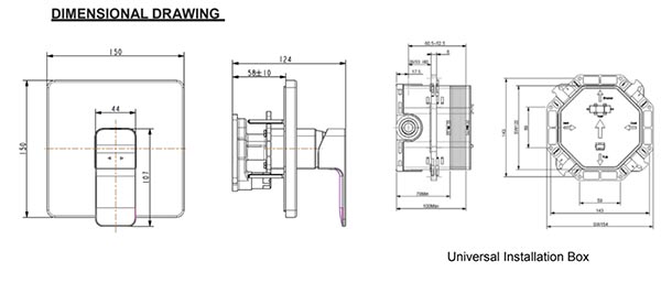 Vòi sen tắm American WF-1322 nóng lạnh