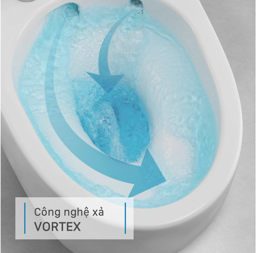 [New] Bồn cầu 2 khối Inax ACT-602VN xả nhấn Aqua Ceramic xả cảm ứng không chạm