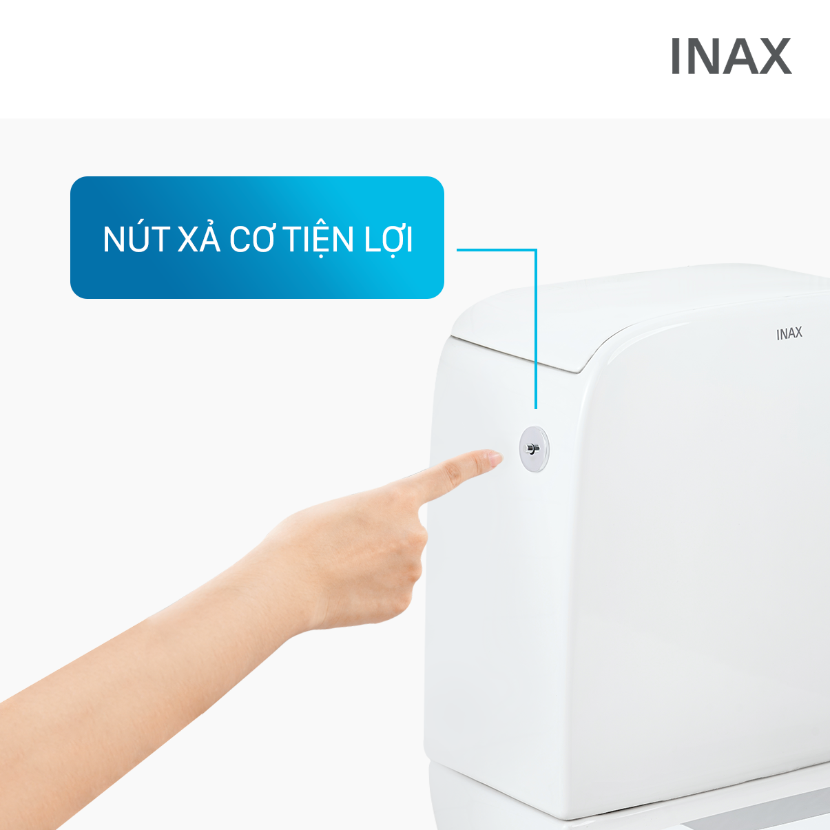 [New] Bồn cầu 2 khối INAX ACT-602VN xả nhấn Aqua Ceramic xả cảm ứng không chạm