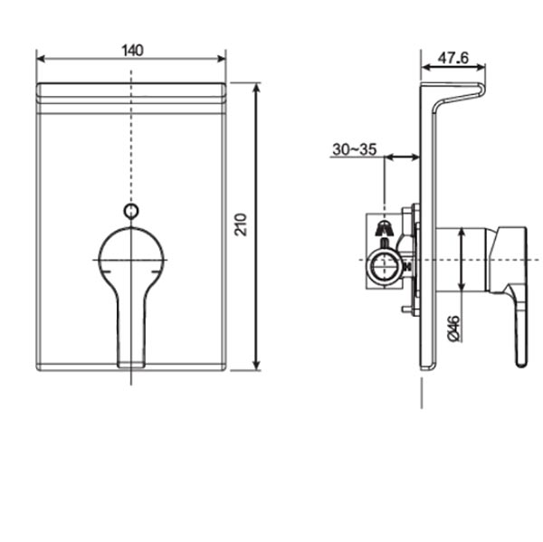 Vòi sen tắm American WF-3922 nóng lạnh