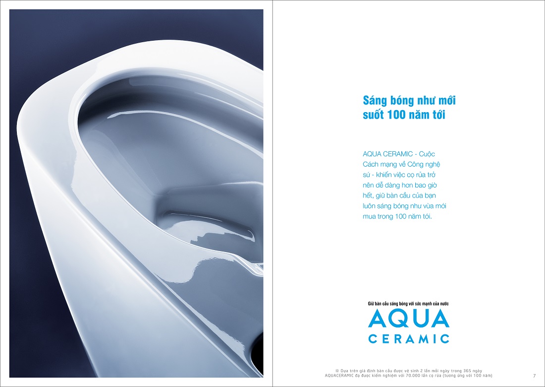 Giới thiệu công nghệ men sứ chống bám bẩn Aqua Ceramic trên dòng sản phẩm Inax, American Standard