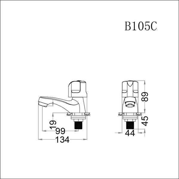 Vòi lavabo chậu rửa mặt Caesar B105C nước lạnh