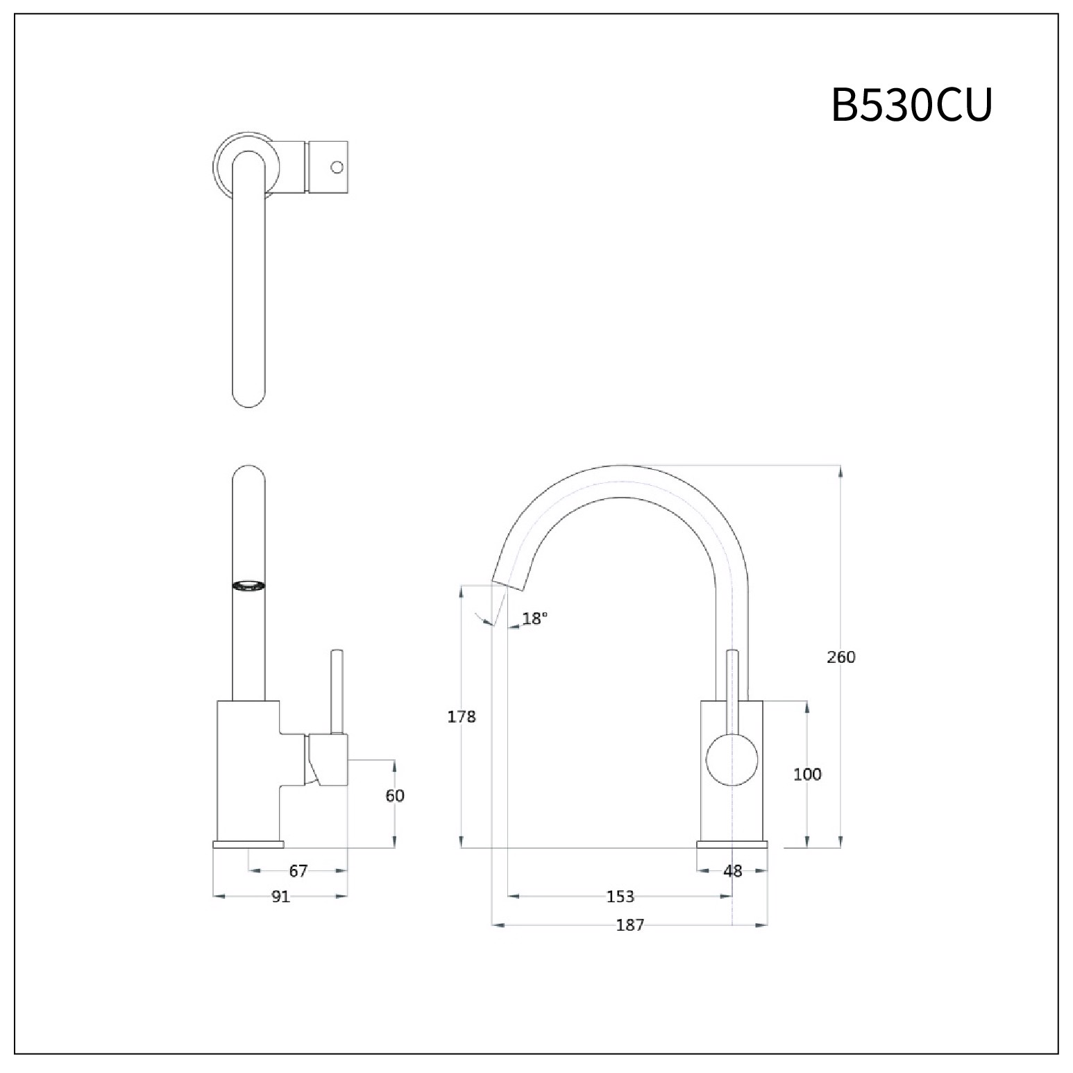 Vòi lavabo chậu rửa mặt Caesar B530CU nóng lạnh kèm nút xả nhấn