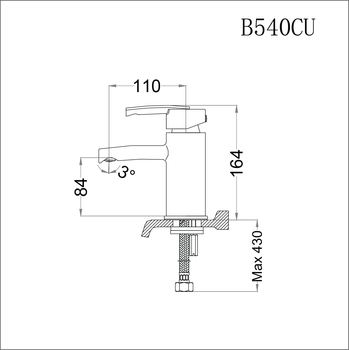 Vòi lavabo chậu rửa mặt Caesar B540CU nóng lạnh