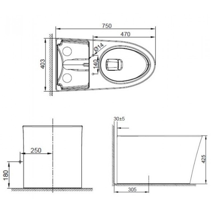 Bồn cầu 1 khối American Standard Studio WP-3232