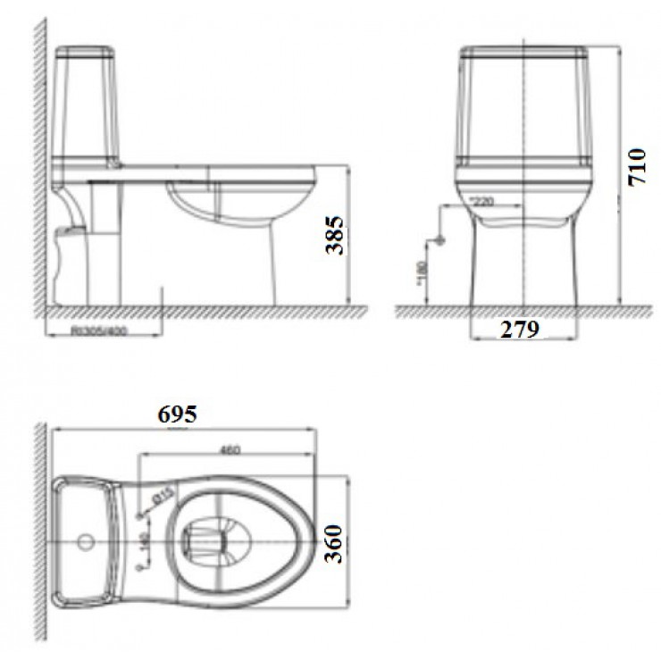 Bồn cầu 1 khối American Standard VF-1858PL nắp rửa điện tử Pristine