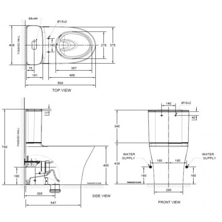 Bồn cầu 2 khối American Standard Signature 2622-WT