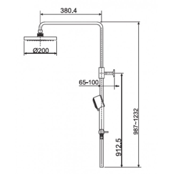 Thân cây sen tắm đứng nóng lạnh American Standard A-6110.978.904