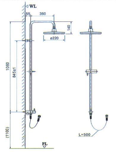 Thân cây sen tắm đứng nóng lạnh Inax BFV-CL2 (BFVCL2)