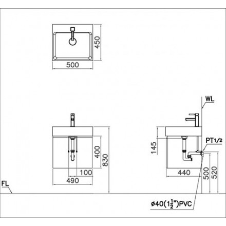 Lavabo chậu rửa mặt Caesar LF5253 đặt bàn