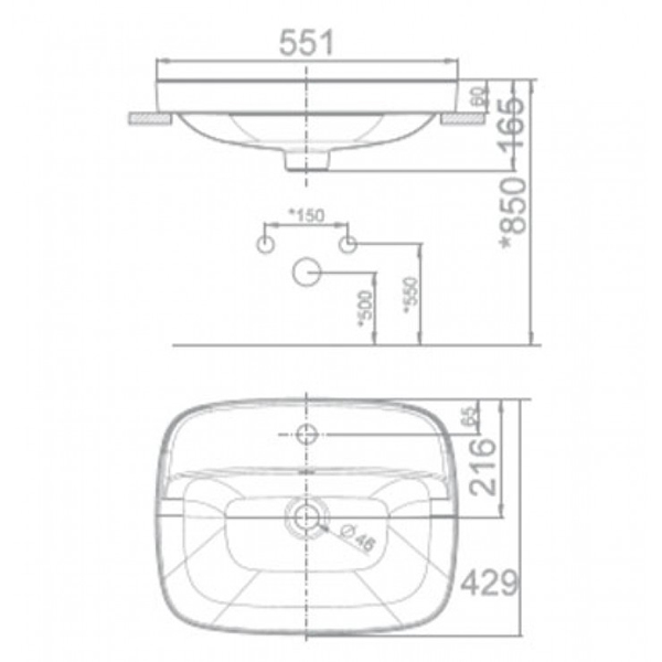 Lavabo chậu rửa mặt American Standard VF-0420 đặt bàn