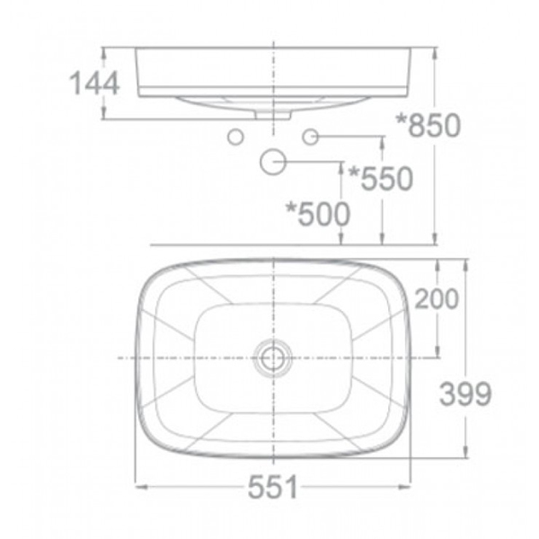 Lavabo chậu rửa mặt American Standard WP-0628 đặt bàn