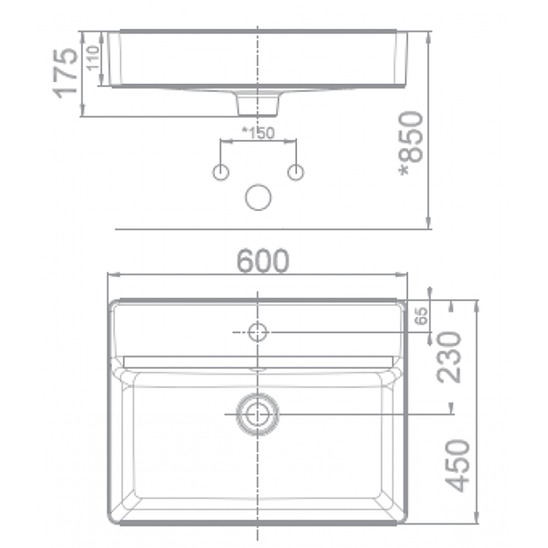 Lavabo chậu rửa mặt American Standard WP-F420 đặt bàn
