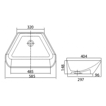 Lavabo chậu rửa mặt Viglacera CD16 đặt bàn