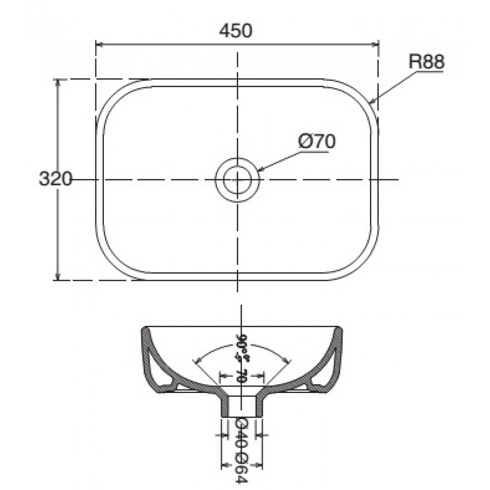 Lavabo chậu rửa mặt Viglacera V25 đặt bàn