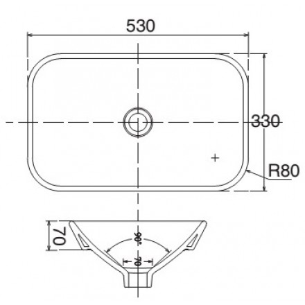 Lavabo chậu rửa mặt Viglacera V28 bán âm dương vành