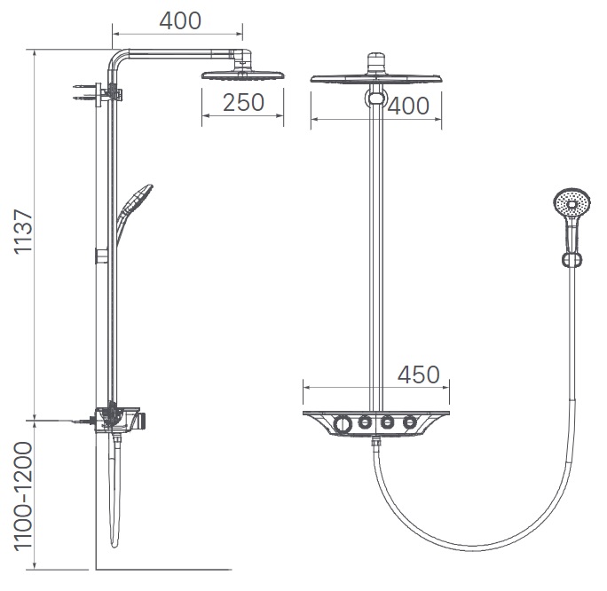 Cây sen tắm đứng nóng lạnh INAX BFV-655T tự động (BFV655S)